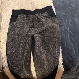 Balera dance Black Glitter Metallic Leggings for Kids